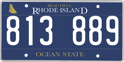 RI license plate 813889