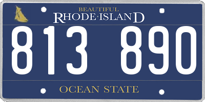 RI license plate 813890