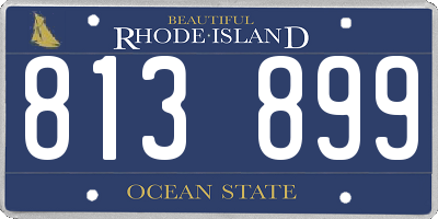 RI license plate 813899