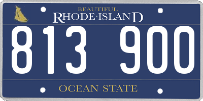 RI license plate 813900