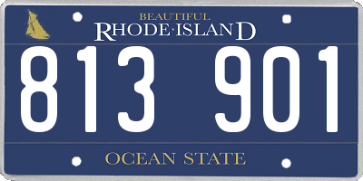 RI license plate 813901