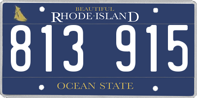 RI license plate 813915