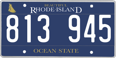 RI license plate 813945