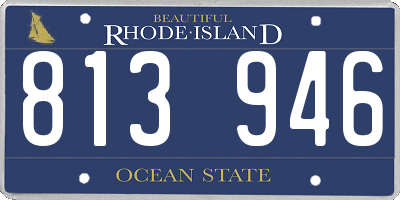 RI license plate 813946