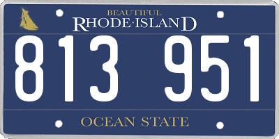 RI license plate 813951
