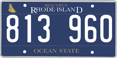 RI license plate 813960