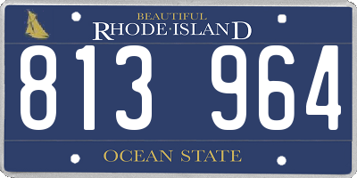 RI license plate 813964