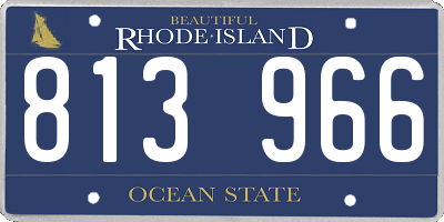 RI license plate 813966