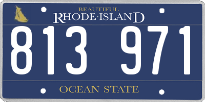 RI license plate 813971