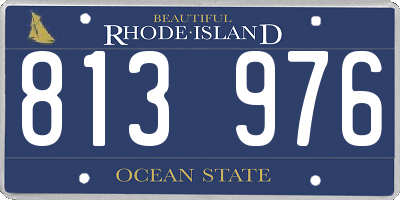 RI license plate 813976