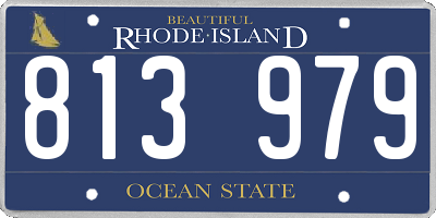 RI license plate 813979