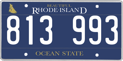 RI license plate 813993