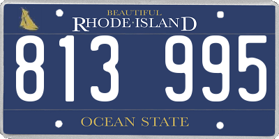 RI license plate 813995