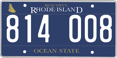 RI license plate 814008