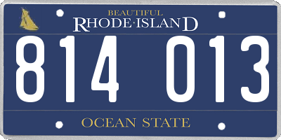 RI license plate 814013