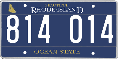 RI license plate 814014