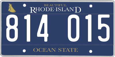RI license plate 814015