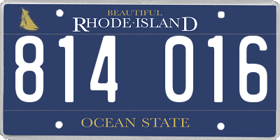 RI license plate 814016