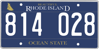 RI license plate 814028