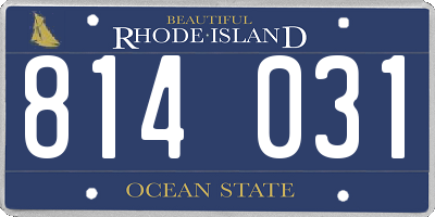 RI license plate 814031