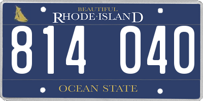 RI license plate 814040