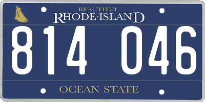RI license plate 814046