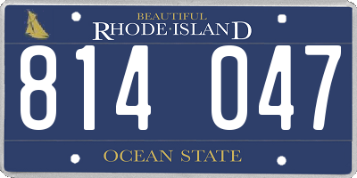 RI license plate 814047
