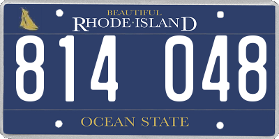 RI license plate 814048