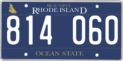RI license plate 814060
