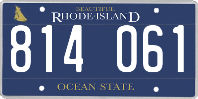 RI license plate 814061
