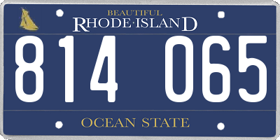 RI license plate 814065