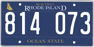 RI license plate 814073