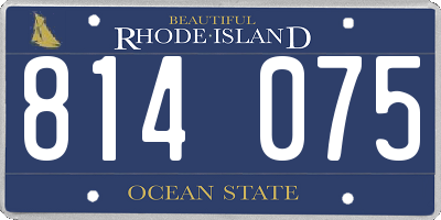 RI license plate 814075