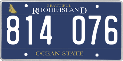 RI license plate 814076