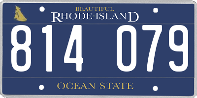 RI license plate 814079
