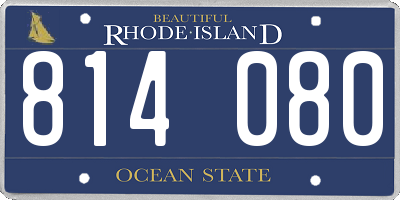 RI license plate 814080