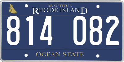 RI license plate 814082