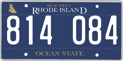 RI license plate 814084