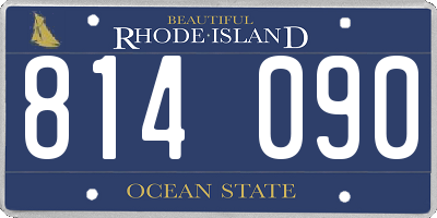 RI license plate 814090