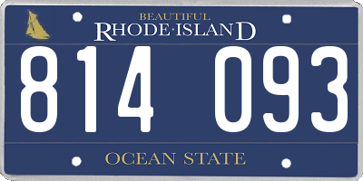 RI license plate 814093