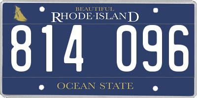 RI license plate 814096