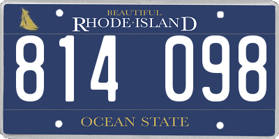 RI license plate 814098