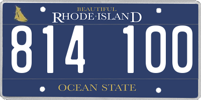 RI license plate 814100