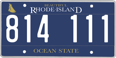RI license plate 814111