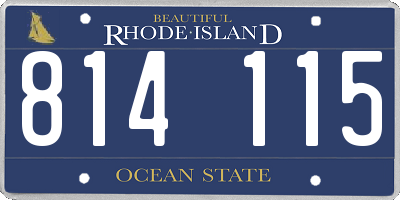 RI license plate 814115