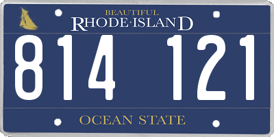 RI license plate 814121