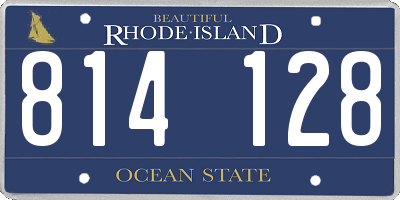 RI license plate 814128