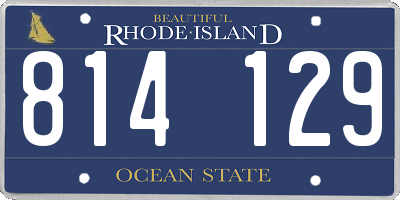 RI license plate 814129