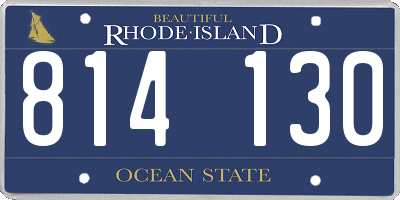 RI license plate 814130