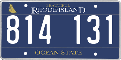 RI license plate 814131